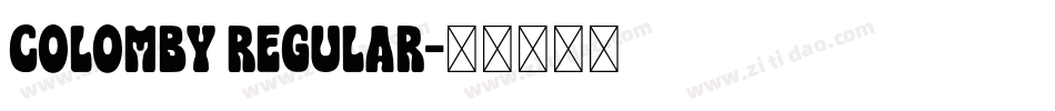 Colomby Regular字体转换
